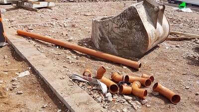 Messy Building Site Drainage